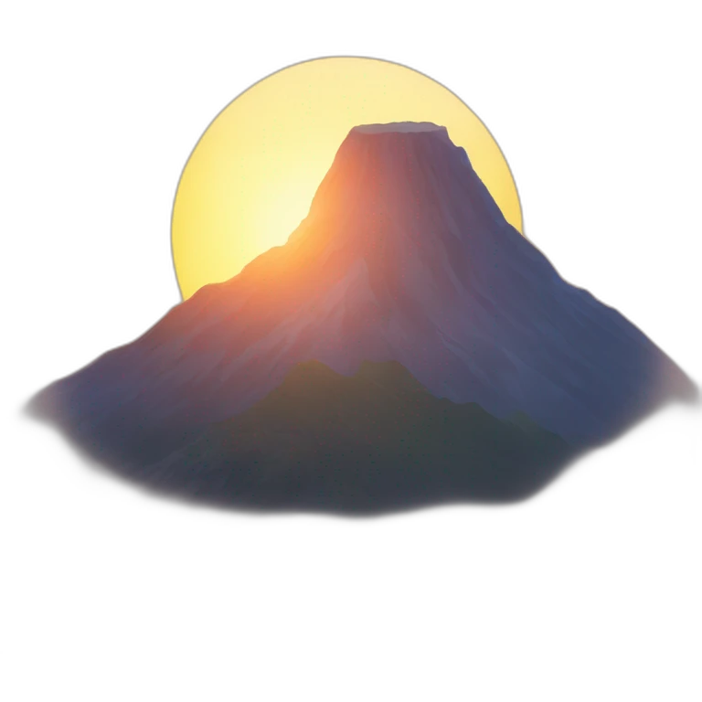 The sun rising from behind the mountain emoji