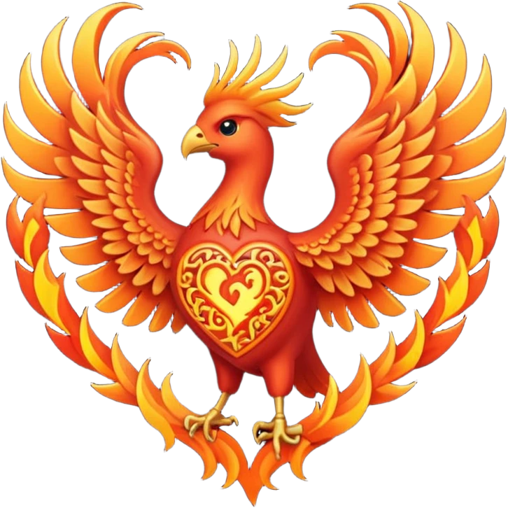 phoenix-themed heart emoji