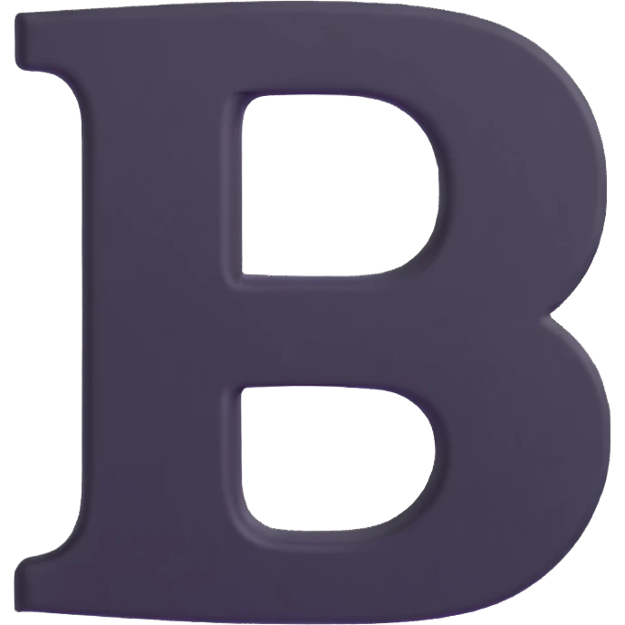 playful rounded letter B emoji