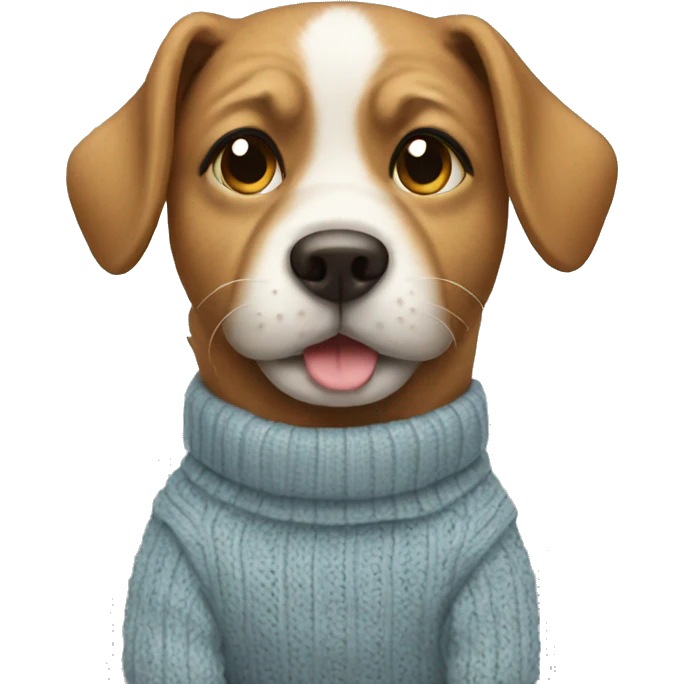 Dog in a sweater emoji