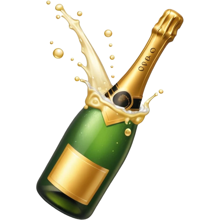 Champaine bottle spurt emoji
