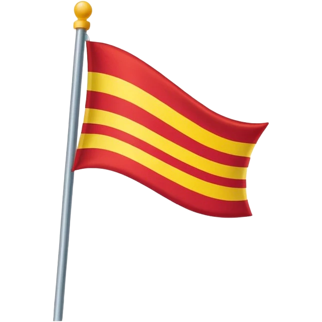 Yellow and red flag emoji