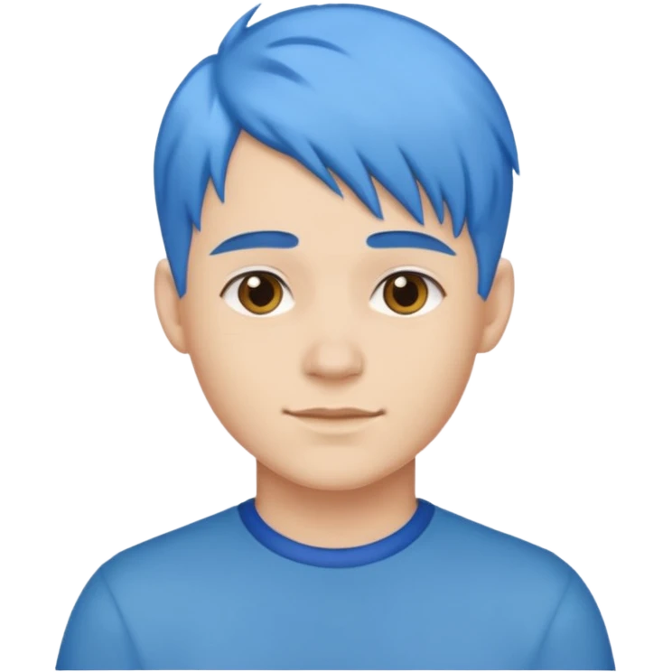blue haired gay person emoji
