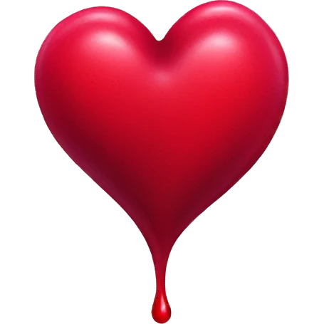 simple red bleeding heart emoji