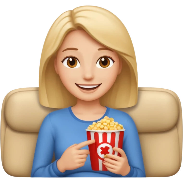 영화보는 여자 emoji