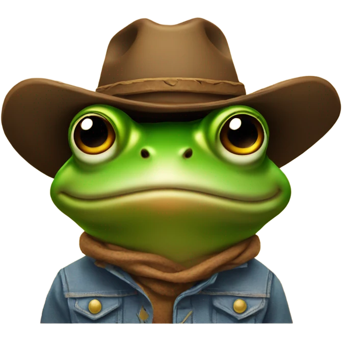 Frog in a cowboy hat emoji