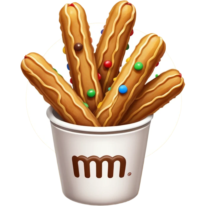 churros + m&ms on top emoji