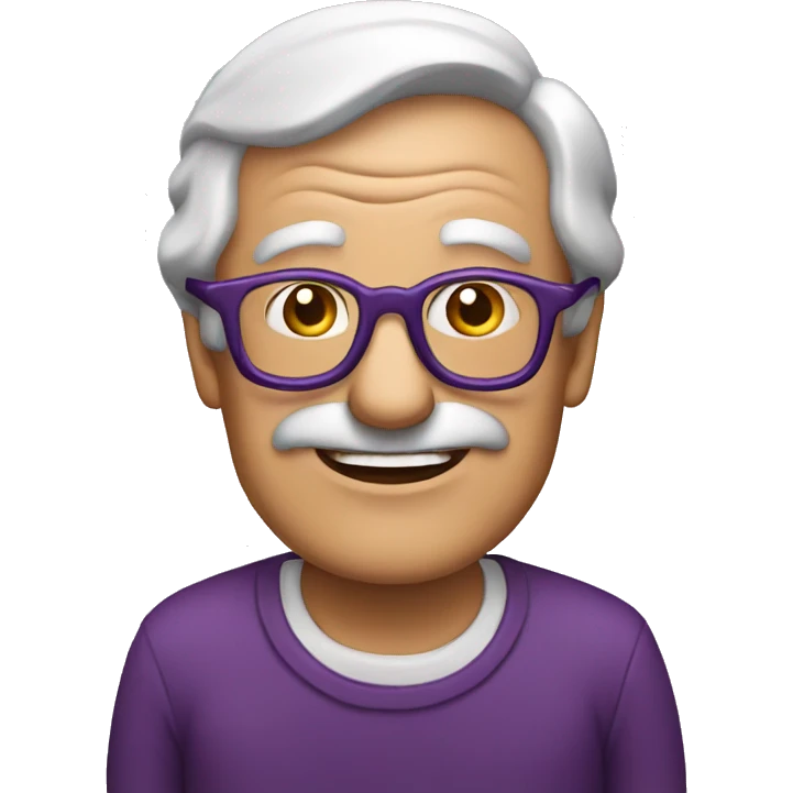 old timer aubergine emoji