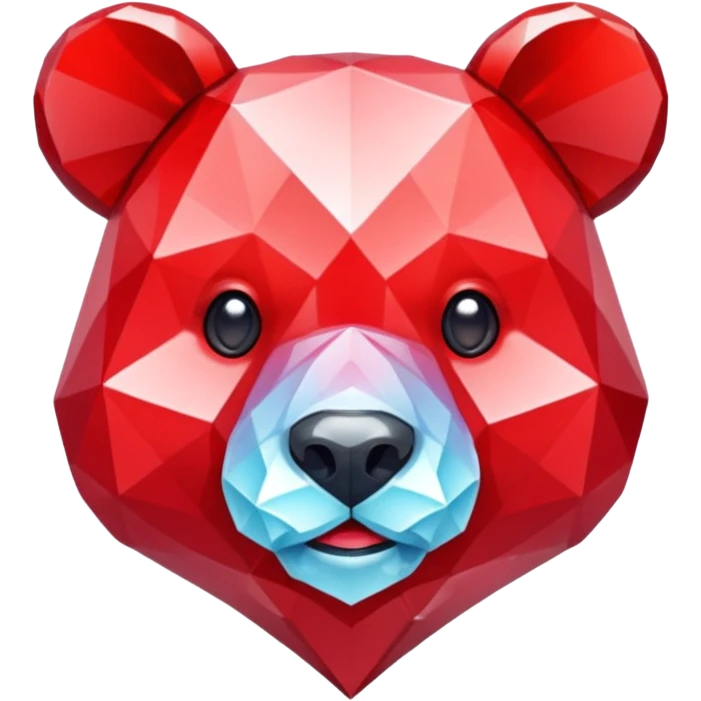 diamond bear with a red heart emoji