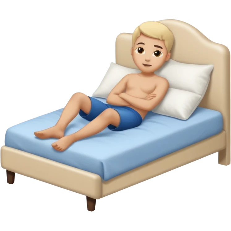 Person resting on a bed emoji