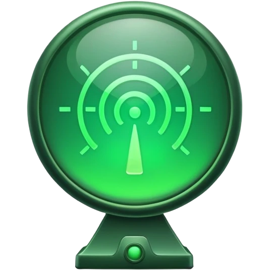 radar icon with green screen and sweeping line emoji