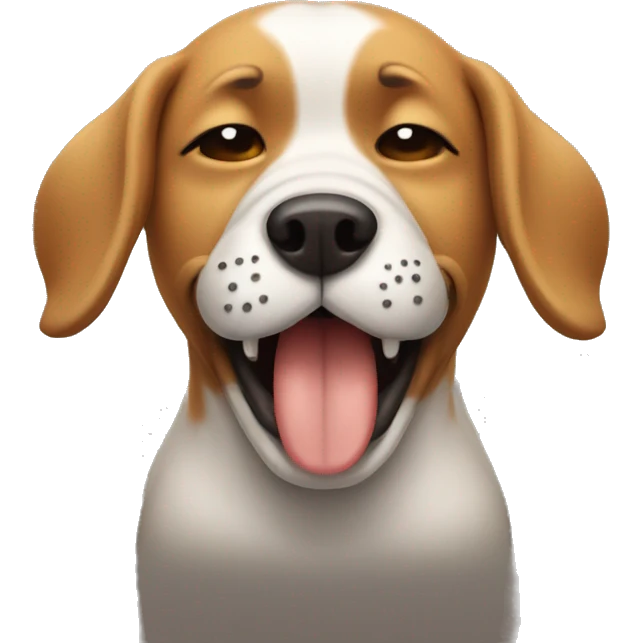 a dog sneezing emoji
