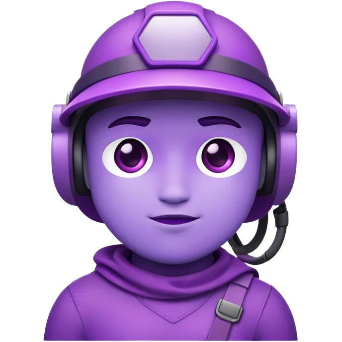 imposter character with visor emoji