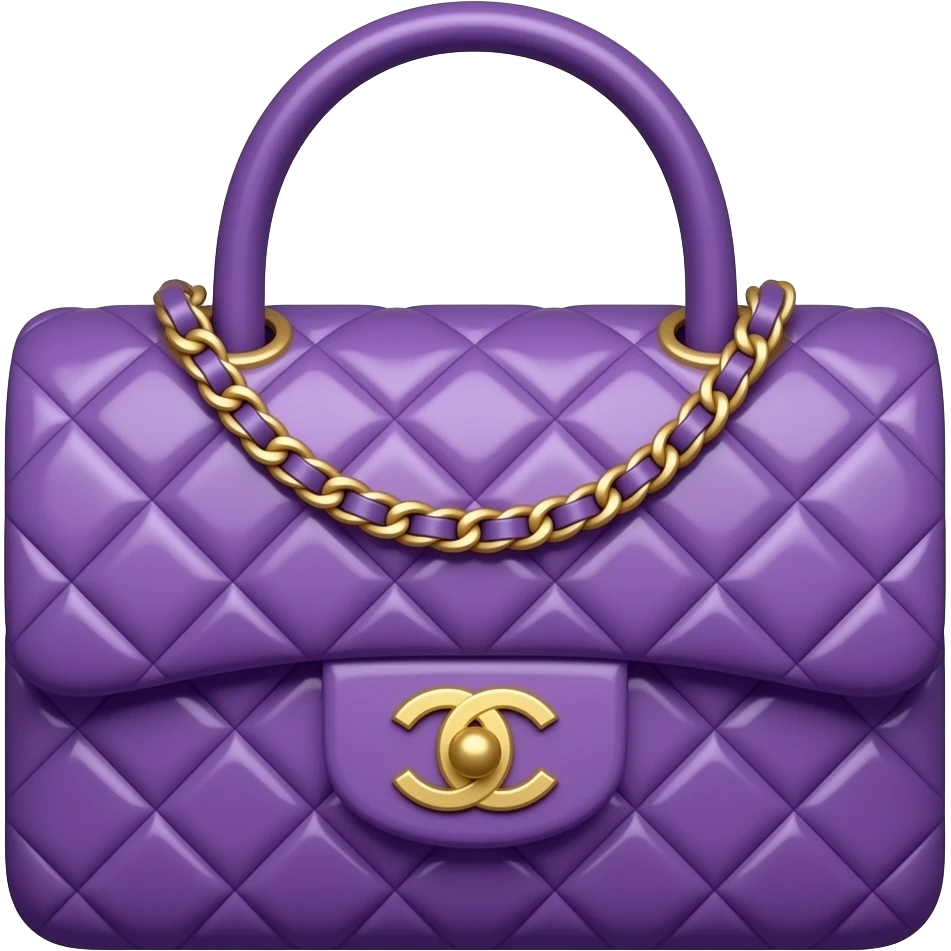 chanel violet bag emoji