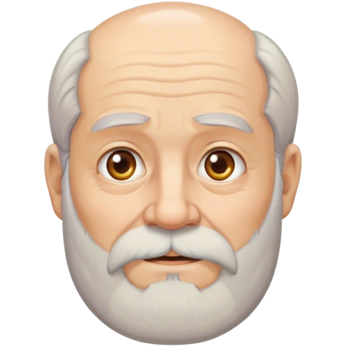 old man with beard portrait emoji