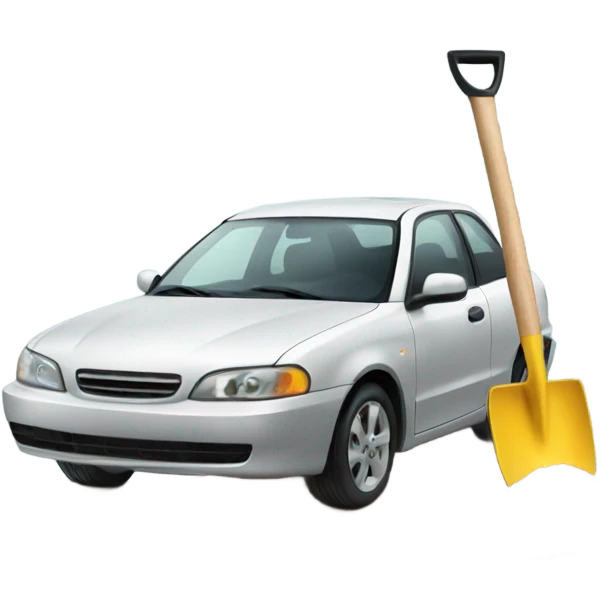 Car and shovel emoji