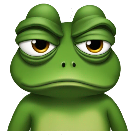 Pepe the sad military frog emoji