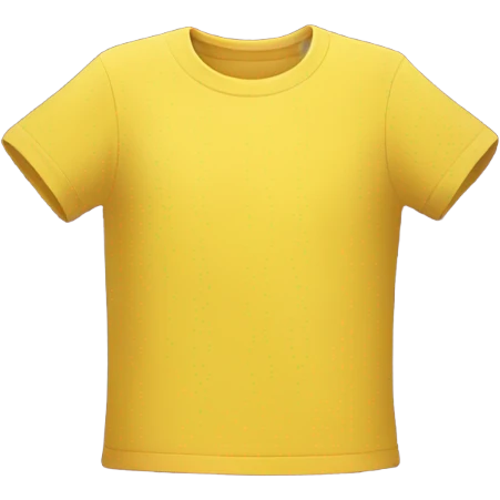 Yellow upside down tee with rounded edges emoji
