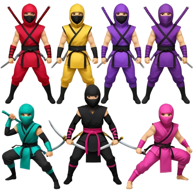 segun los signos zodiacal por favor crea 12 con el emoji del ninja emoji