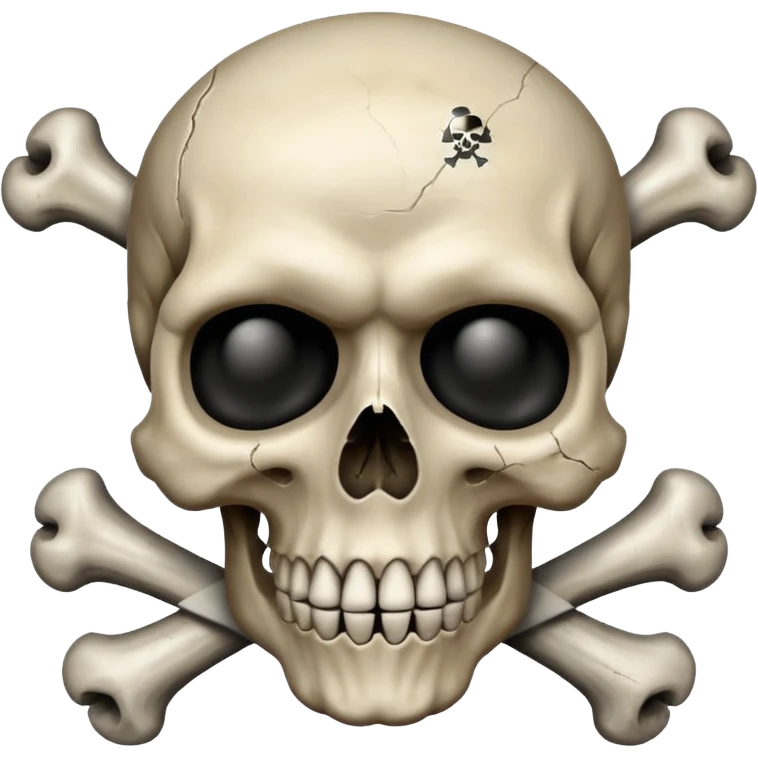 Create a skull with crossbones with shading emoji