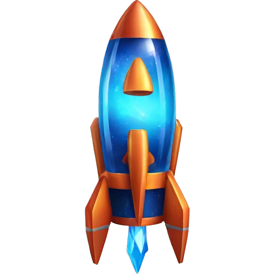sapphire crystal rocket emoji