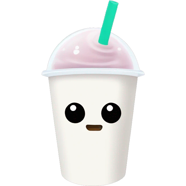 Bubble tea is white cup emoji
