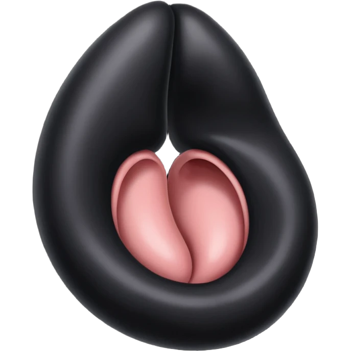 A black vagina emoji