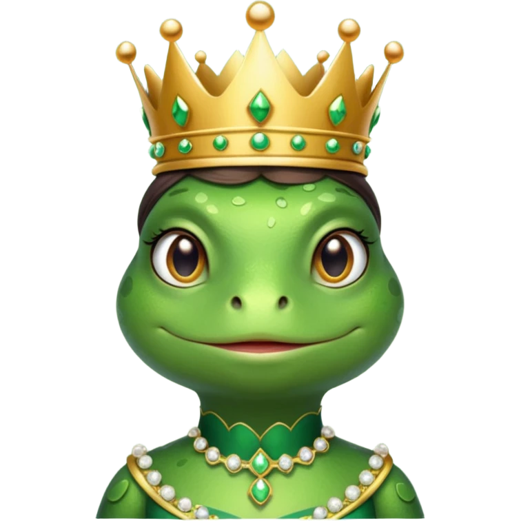 princess frog in royal outfit emoji