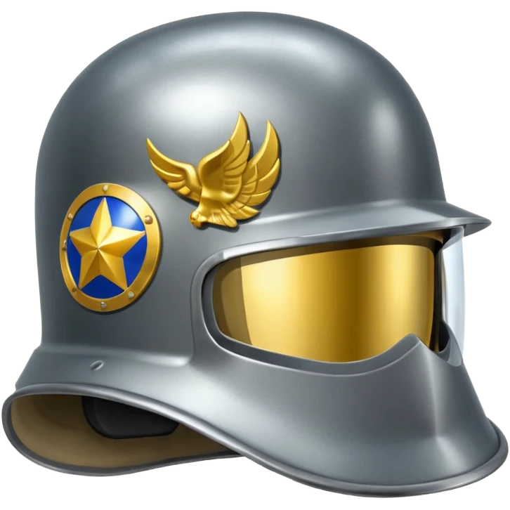 military simple helmet world war times shiny emoji
