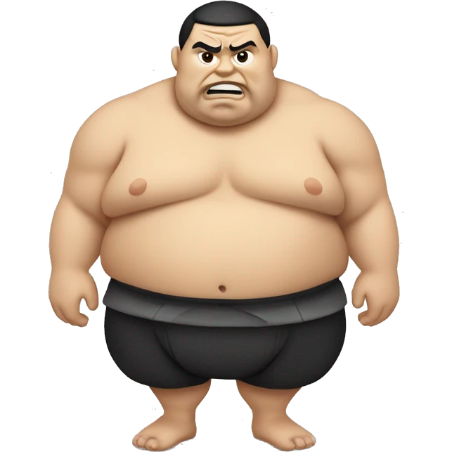 German sumo wrestler emoji