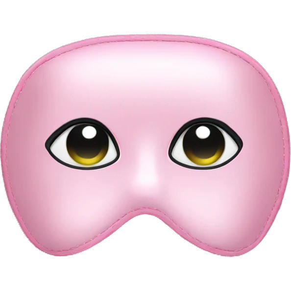 Pink satin sleep mask emoji