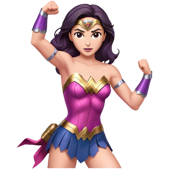 pink violet Wonder woman pose emoji