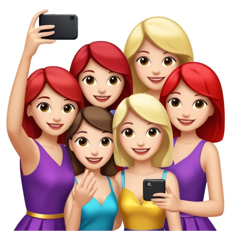 girls taking selfie in club emoji