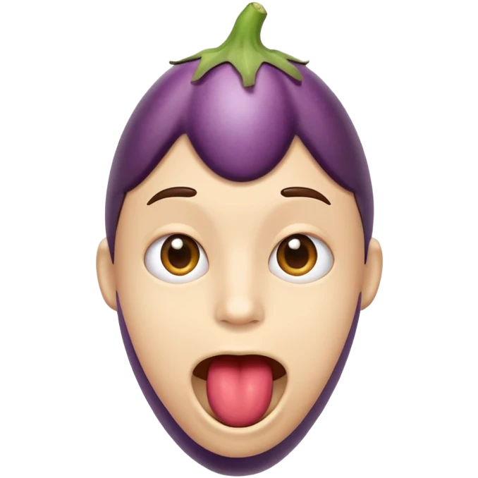 emoji баклажан во рту emoji