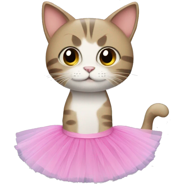 Cat with tutu emoji