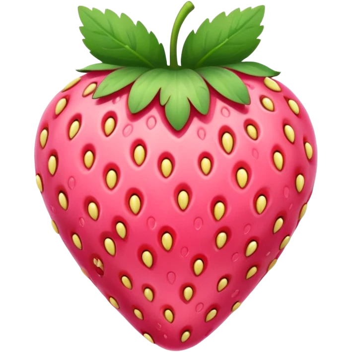 Pink strawberry with hearts as seeds emoji