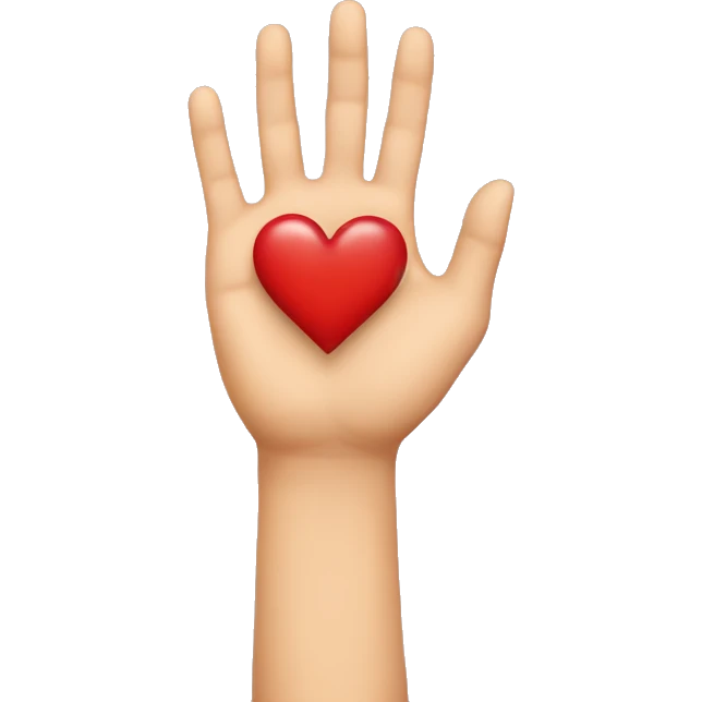 Hand heart emoji
