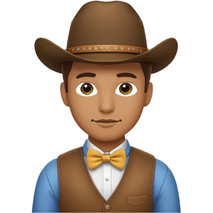 cowboy with bow tie emoji