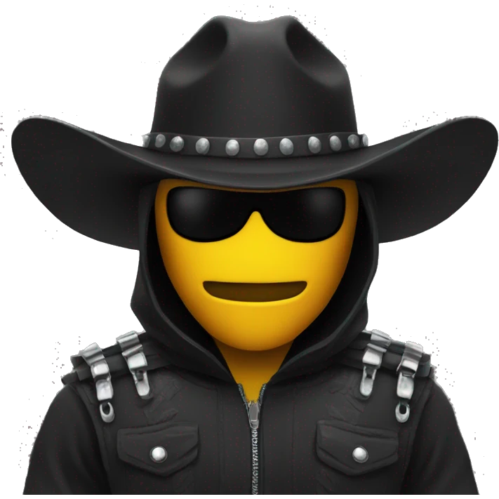 bandido con gorro negro emoji