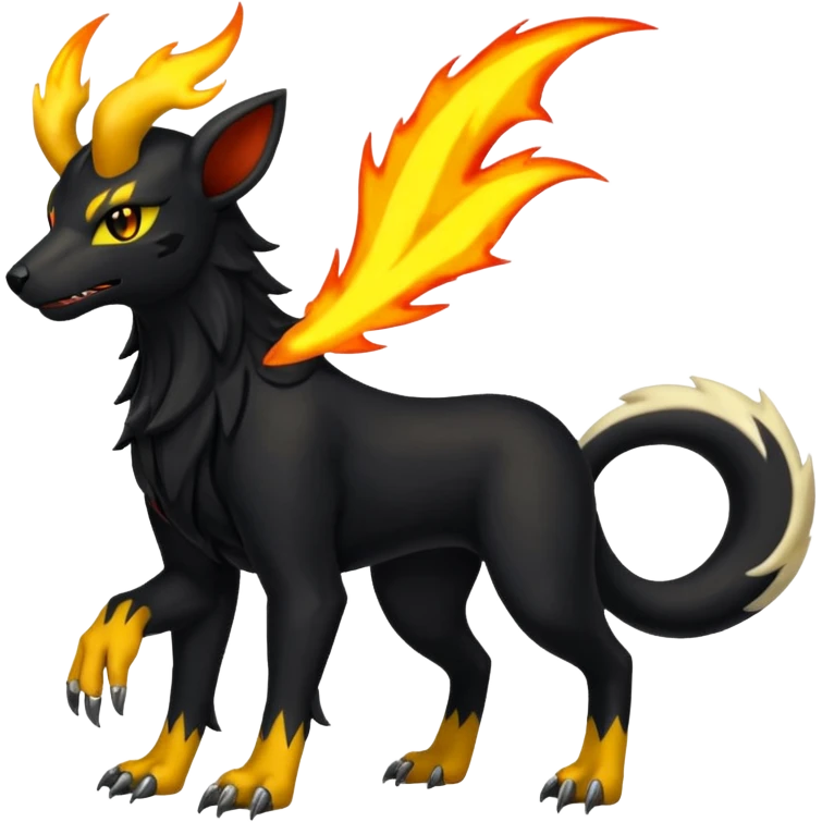 Houndoom-Electrike-Fakémon-hybrid-creature (full body)  emoji