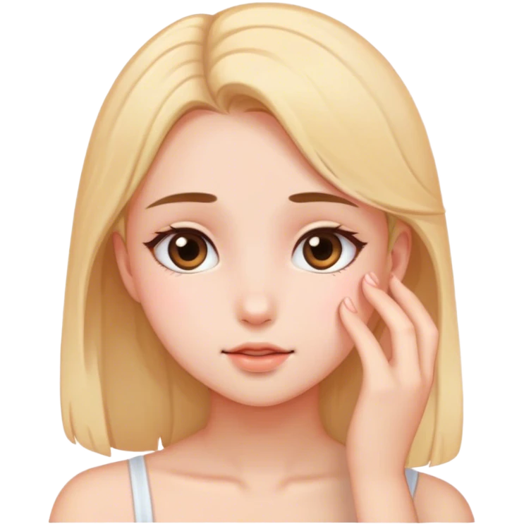 Head touching girl emoji