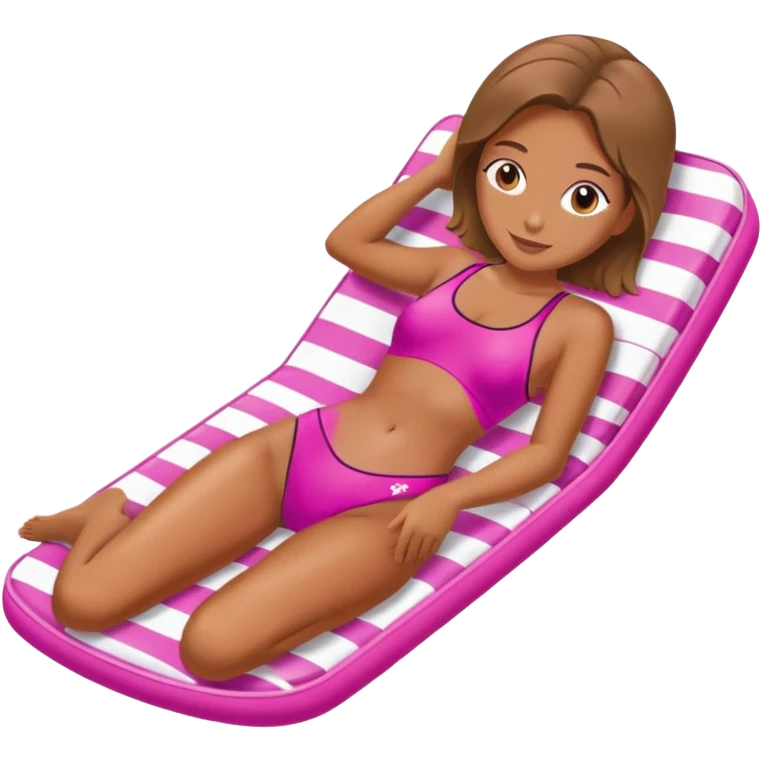 Pink lay down tanning bed  emoji