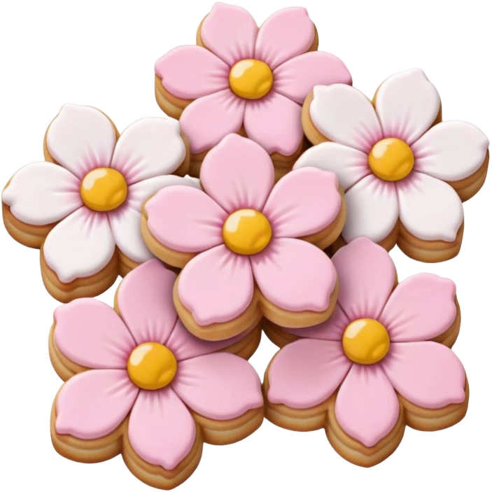 Cherry blossom shaped cookies  emoji