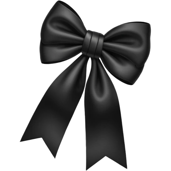 
Cute Black bow emoji