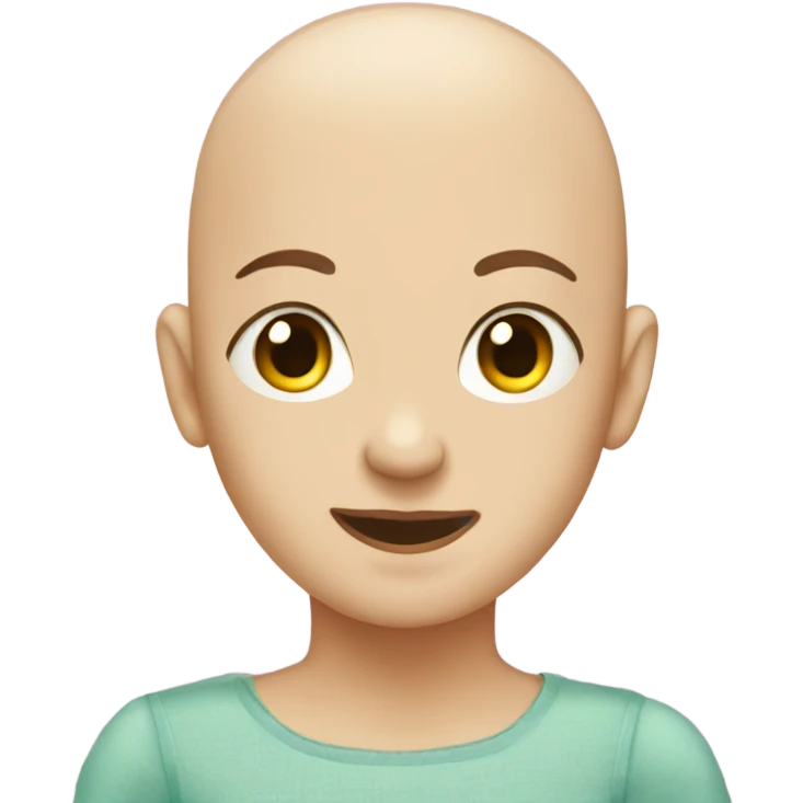 Bald teen in a tutu emoji