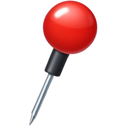 A Red pushpin emoji