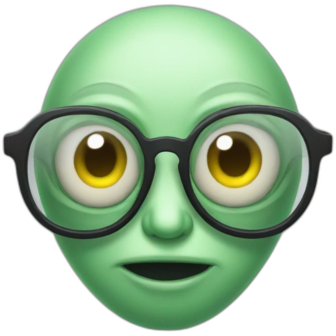 alien with glasses emoji