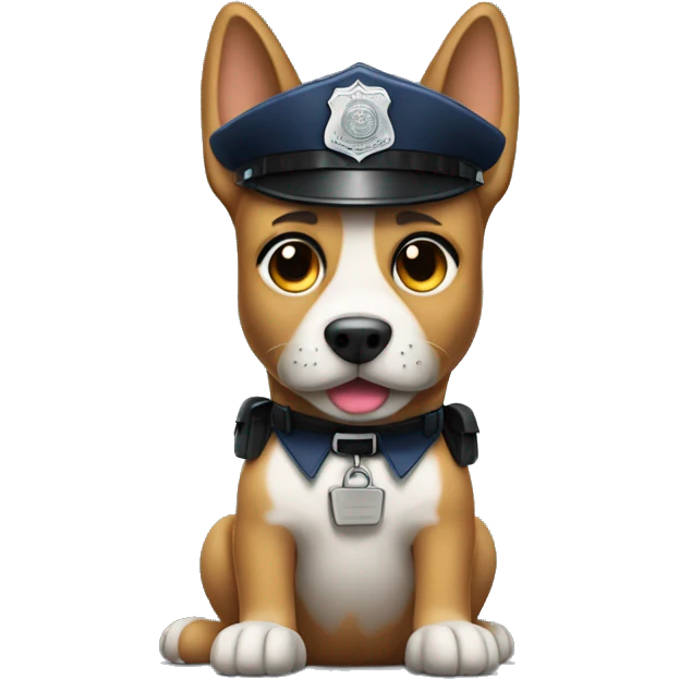 Dog doing police work emoji
