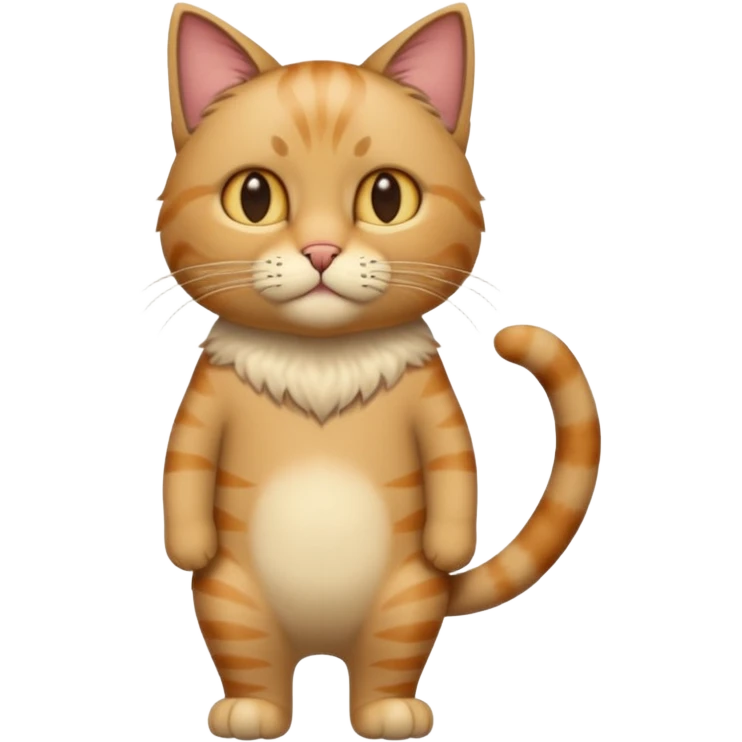 full body cat with the head of a man  emoji