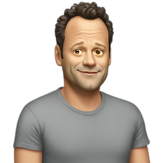 actor vince vaughn cartoon wearing tee emoji